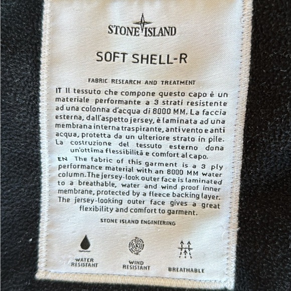 Stone Island Black Soft Shell R Jacket - Picture 6 of 6